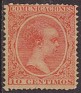 Spain - 1889 - Characters - 2 CTS - Bermellon - Characters, Alfonso XII - Edifil 218 - Alfonso XII - 0